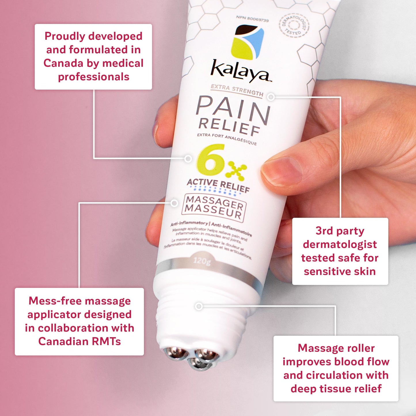 Kalaya 6X Pain Relief Arnica Cream with Massager and Active Pain Relief Spray for Joint & Muscle Pain Kalaya NaturalsBuy Supplements Australia