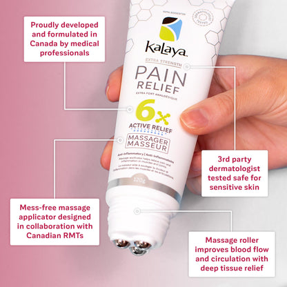 Kalaya 6X Pain Relief Arnica Cream with Massager and Active Pain Relief Spray for Joint & Muscle Pain Kalaya NaturalsBuy Supplements Australia