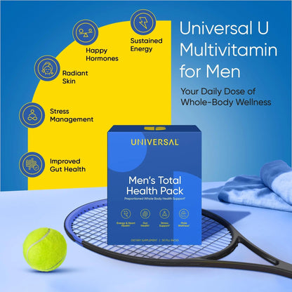 Men's Total Health Daily Vitamin Packs - 22 Essential Minerals & Vitamins for Men, All-in-One Multivitamin Supplement for Energy Universal UBuy Supplements Australia