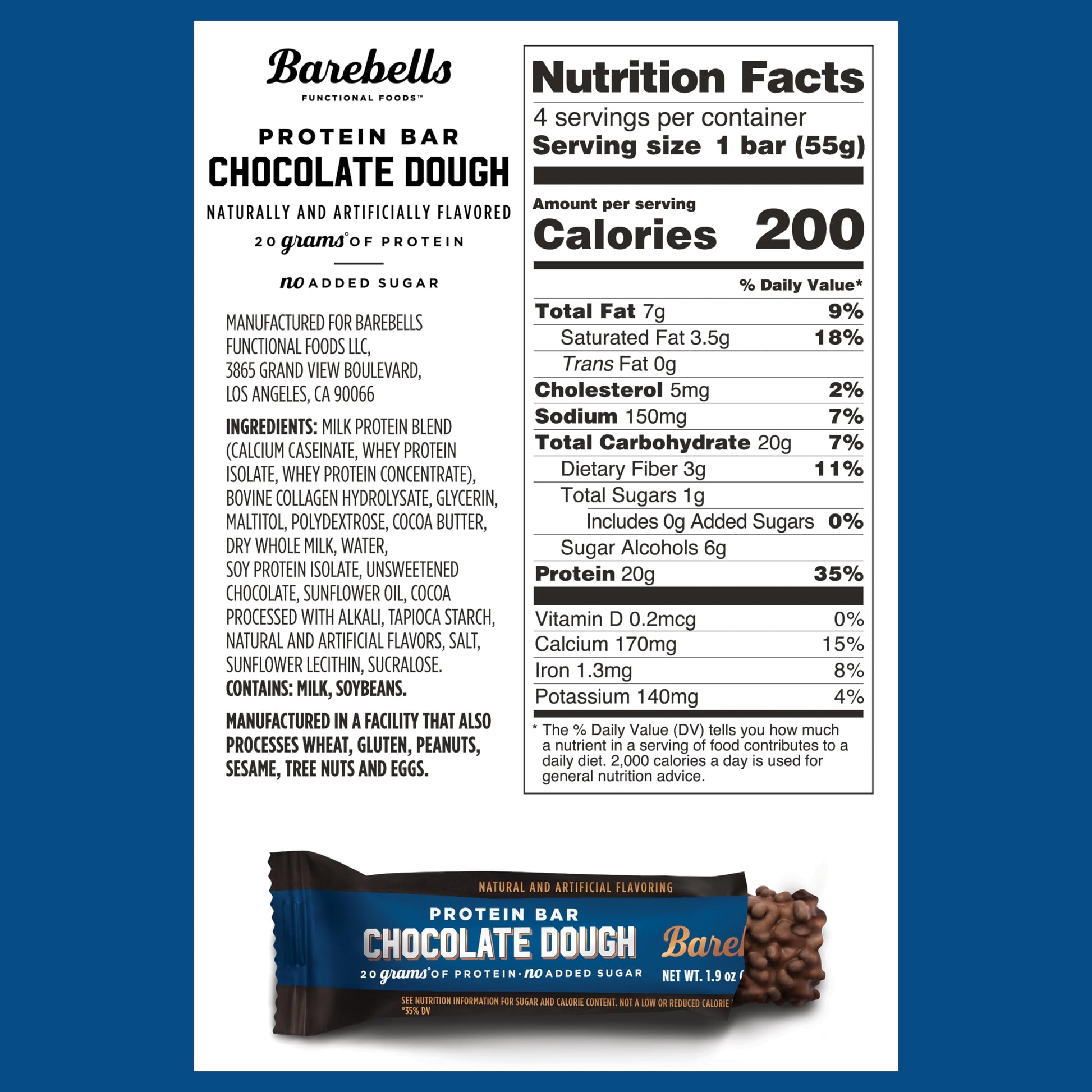 BAREBELLS Protein Bars Variety Value Pack - 16 Count, 1.9oz Bars - Protein Snacks BAREBELLSBuy Supplements Australia