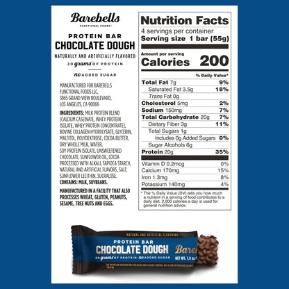 BAREBELLS Protein Bars Variety Value Pack - 16 Count, 1.9oz Bars - Protein Snacks BAREBELLSBuy Supplements Australia