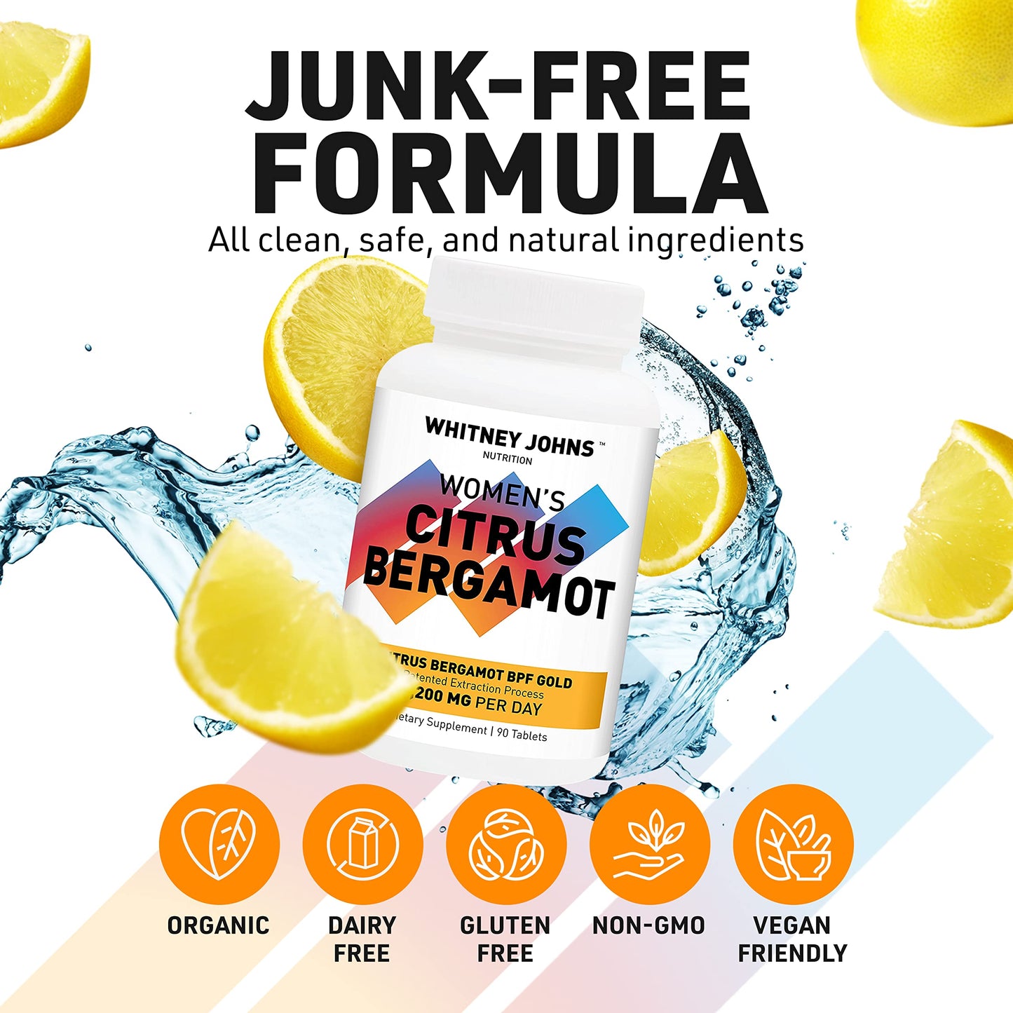 Whitney Johns Citrus Bergamot for Women, Clinically Tested Bergamot Supplement Specifically Formulated for Womens Health and Wellness, Antioxidant, 1200mg, 90 Tablets Whitney JohnsBuy Supplements Australia