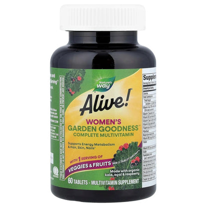 Nature's Way Alive! Garden Goodness Multivitamin for Women, High Potency B-Vitamins to Support Cellular Energy Nature's WayBuy Supplements Australia