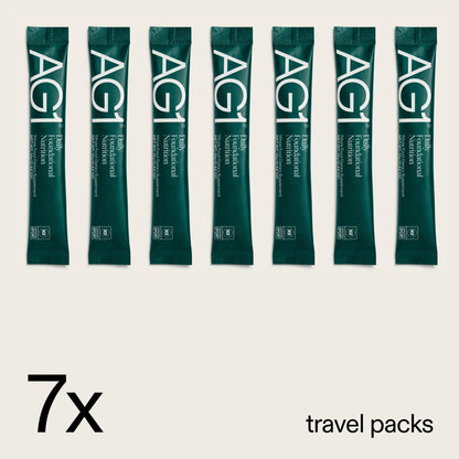 AG1 Athletic Greens 7-Day Starter Kit – All-in-One Greens Powder with Multivitamin, Probiotics, Superfoods – Includes 7 Travel Packs, BPA-Free Shaker & Habit-Building Journal AG1Buy Supplements Australia