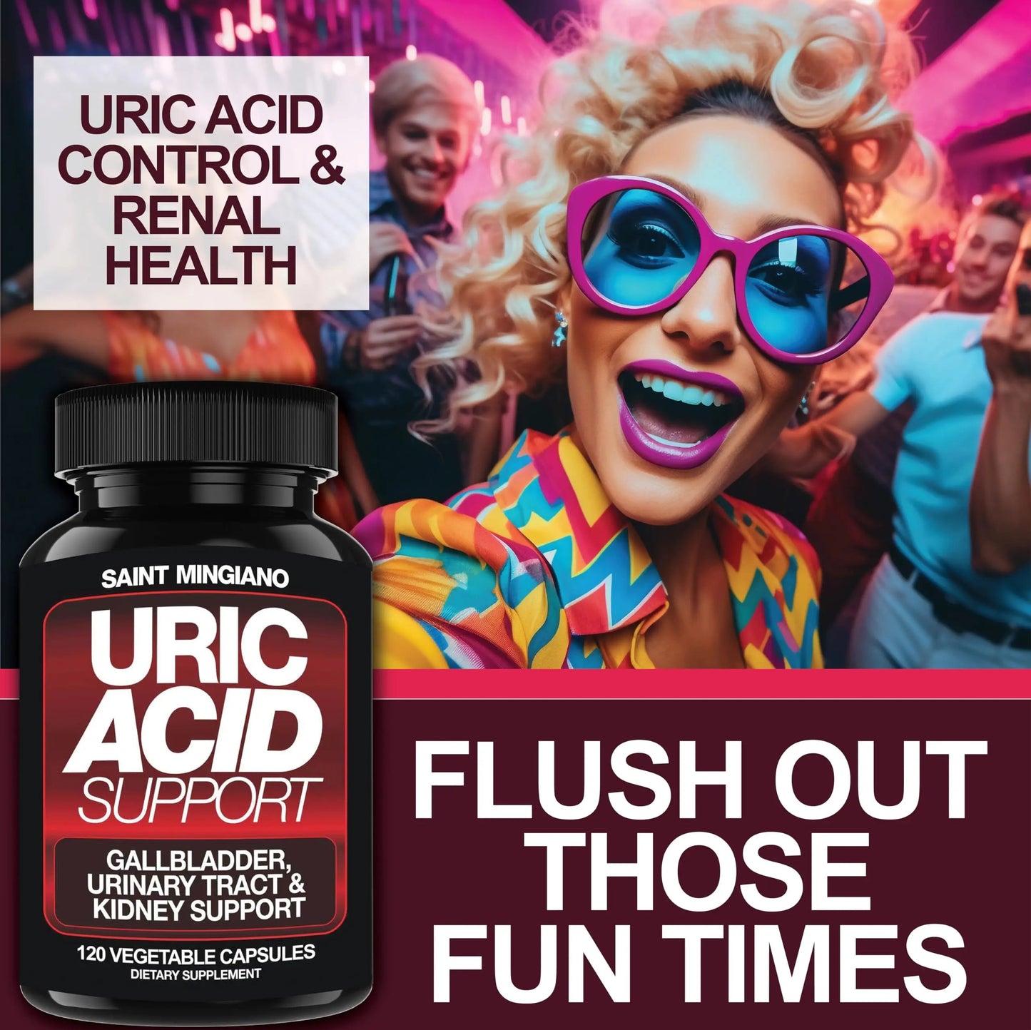 Saint Mingiano Uric Acid Flush for Gout Support -120 Capsules - Supports Kidney Cleanse Detox & Repair, Gallbladder & Urinary Tract Issues - Essential for Detox & Joint Support - Cranberry Extract Saint MingianoBuy Supplements Australia