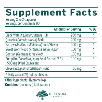 Genestra Brands Black Walnut Capsules | Herbal Formula to Support Digestive Health | 90 Capsules Genestra BrandsBuy Supplements Australia