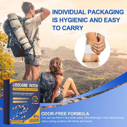 AROSLU Lidocaine Pain Relief Patches Maximum Strength Numbing Gel Patch for Back Knee Neck Shulder Joint Ache Muscle Soreness ICY Compress Topical 20-PCS AROSLUBuy Supplements Australia