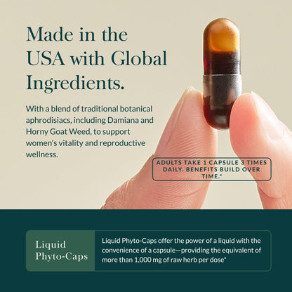 Gaia Herbs Womens Libido - Supports Energy to Maintain Healthy Libido* - with Tribulus & Horny Goat Weed - 60 Vegan Liquid Phyto-Caps (60 Servings) Gaia HerbsBuy Supplements Australia