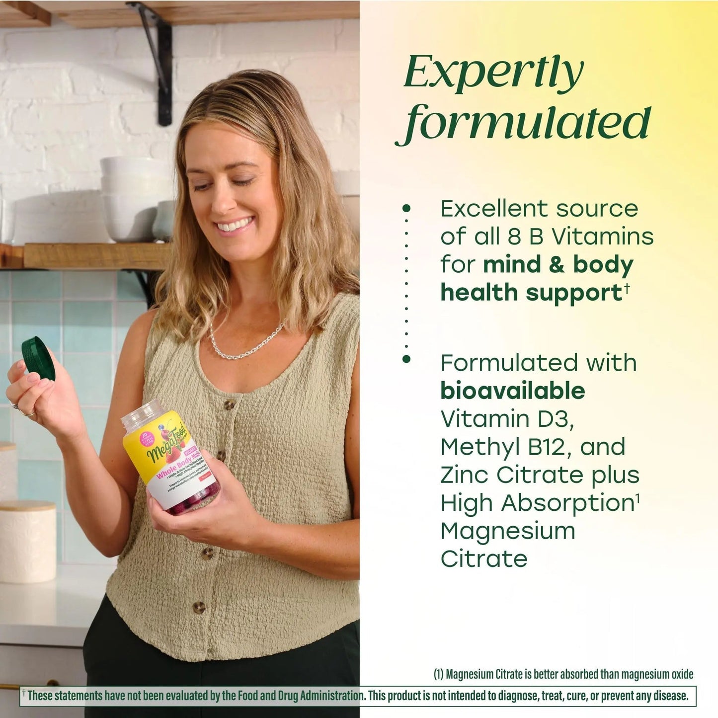 MegaFood Women’s Whole Body Multivitamin Gummies - Multivitamin For Women With Vitamin C, Magnesium Citrate, Vitamin D3, Folate MegaFoodBuy Supplements Australia