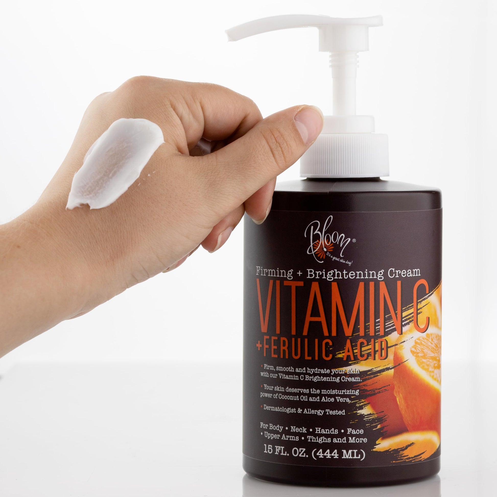 BLOOM Vitamin C Cream Body Lotion & Face Moisturizer W/Coconut Oil | Natural Skin Care BLOOM IT'S A GREAT SKIN DAY!Buy Supplements Australia