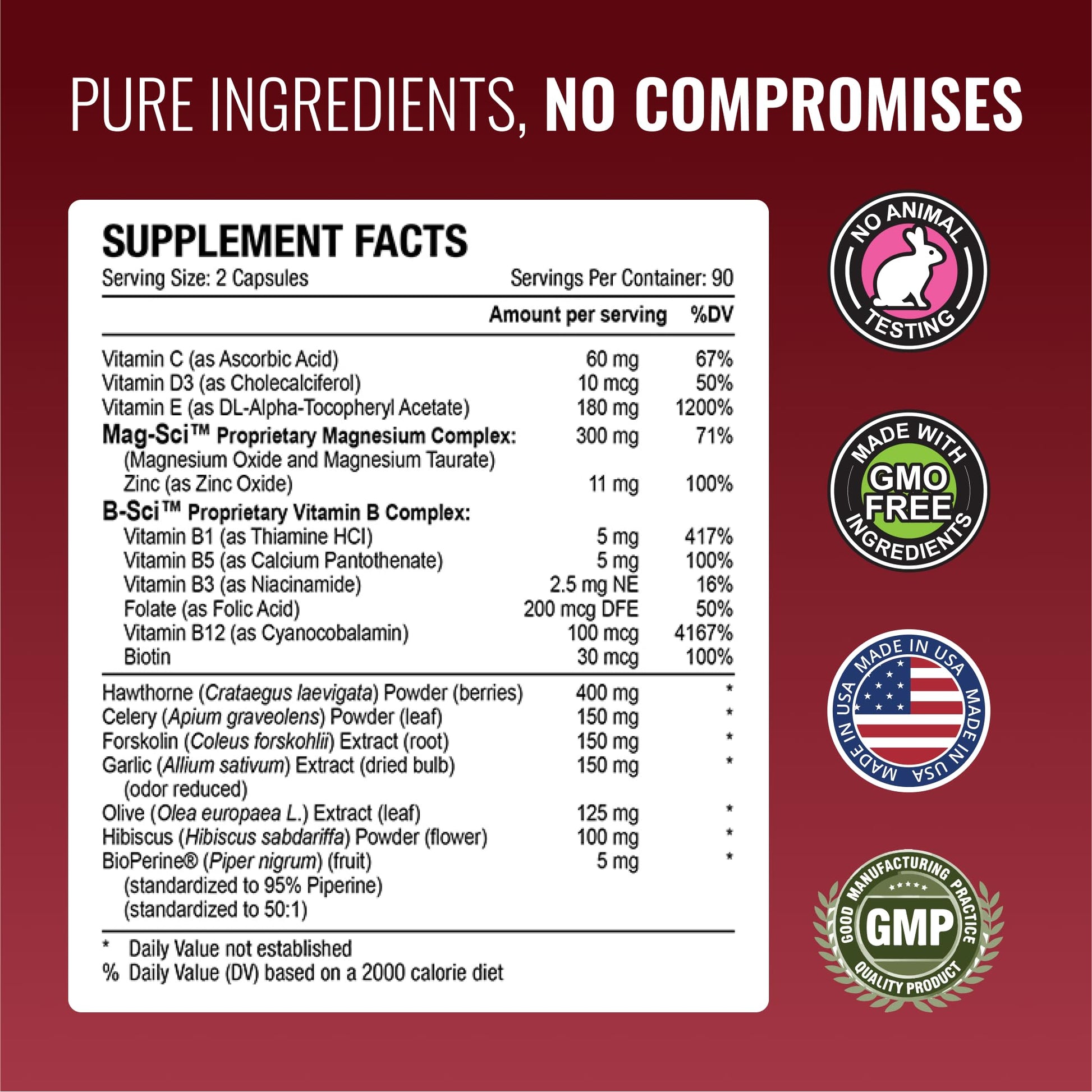 Approved Science Bloodsyl - Supports Blood Flow - Hawthorn Berry, Magnesium, BioPerine - Vegan - 180 Capsules - Pack of 1 Approved ScienceBuy Supplements Australia