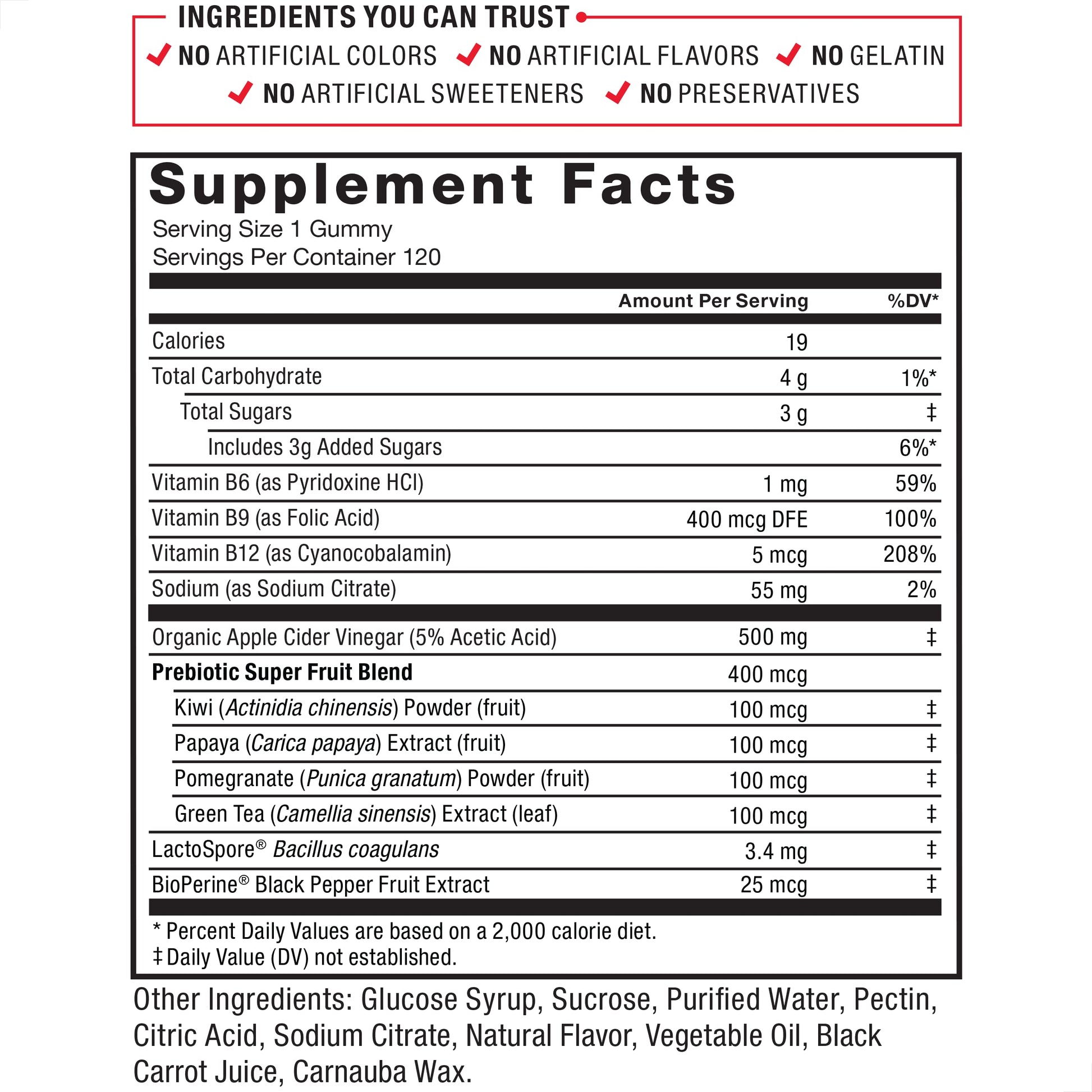 FORCE FACTOR ProbioSlim Apple Cider Vinegar Gummies, 3-Pack, with Organic Apple Force FactorBuy Supplements Australia
