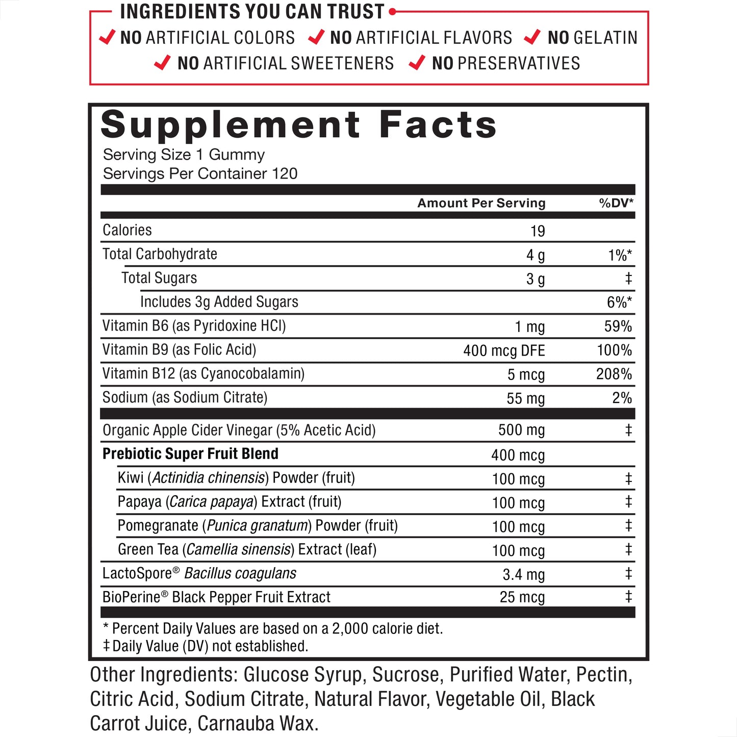 FORCE FACTOR ProbioSlim Apple Cider Vinegar Gummies Organic LactoSpore Prebiotics Force FactorBuy Supplements Australia