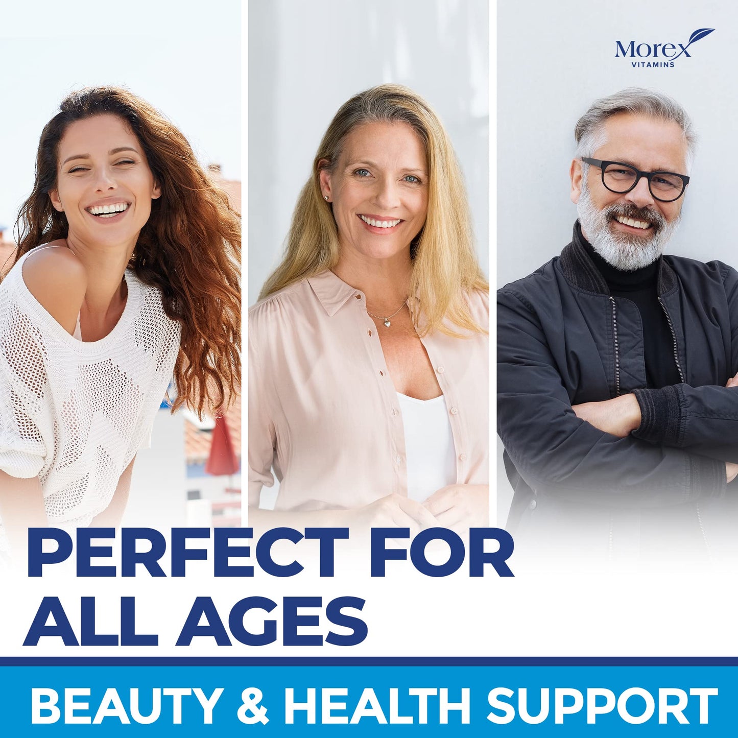 Multi Collagen Pills (Types I, II, III, V & X) - Marine Collagen & Bone Broth Capsules MOREX VITAMINSBuy Supplements Australia
