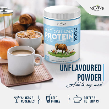 Revive Naturals Multi Collagen Hydrolyzed Protein Powder (16oz) - Types I, II, III, V & X Revive NaturalsBuy Supplements Australia