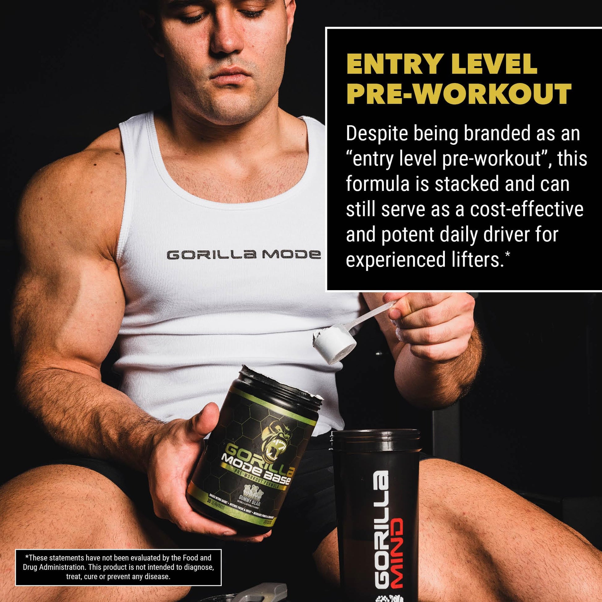 Gorilla Mode Base Pre Workout - Raises Nitric Oxide · Intense Focus & Drive · Endurance Gorilla MindBuy Supplements Australia