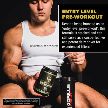 Gorilla Mode Base Pre Workout - Raises Nitric Oxide · Intense Focus & Drive · Endurance Gorilla MindBuy Supplements Australia
