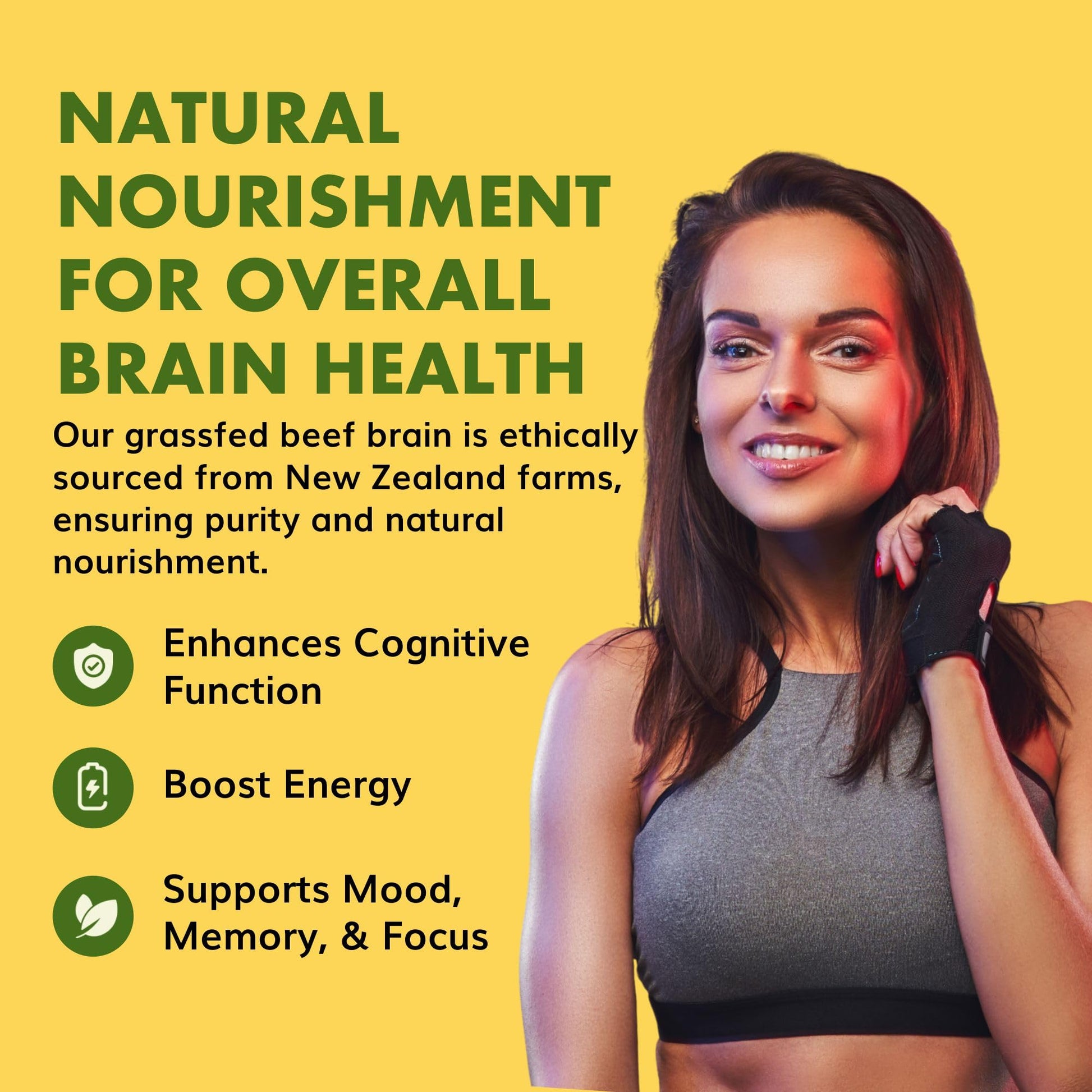 Primal Being Grassfed Beef Brain, Supports Memory, Mood, Focus, Energy, Cognitive Health - 90 Capsules, 1500mg per Serving Primal BeingBuy Supplements Australia