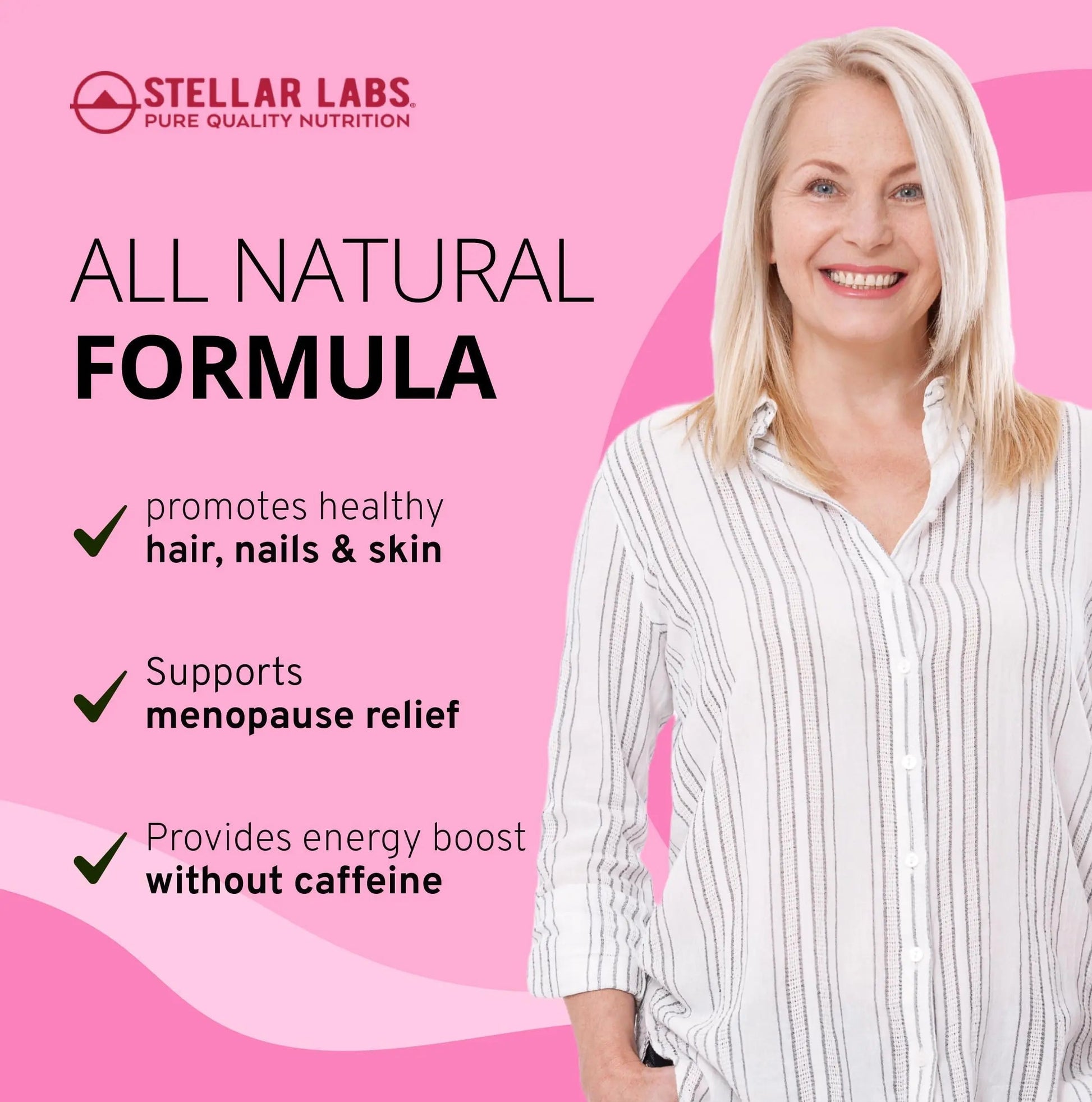 Stellar Labs Low FODMAP Vegan Women's Ultra Multi-Vitamin | Easy to Digest Daily Multivitamin Without Iron | Low Energy Supplement, Female Support | Stellar Labs
