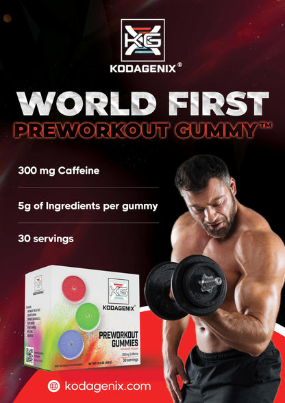 Kodagenix Pre Workout Gummies for Men and Women with Caffeine, L-Citrulline and Beta KodagenixBuy Supplements Australia