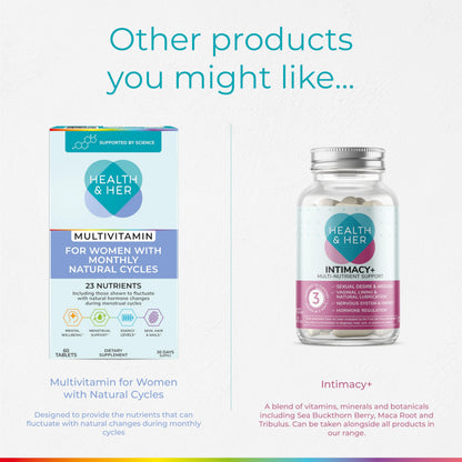 Health & Her Multivitamin Supplement for Women Taking Birth Control - Nutrition Support - 1 Month Supply, 60 Tablets - Vegan & Gluten Free Health and HerBuy Supplements Australia