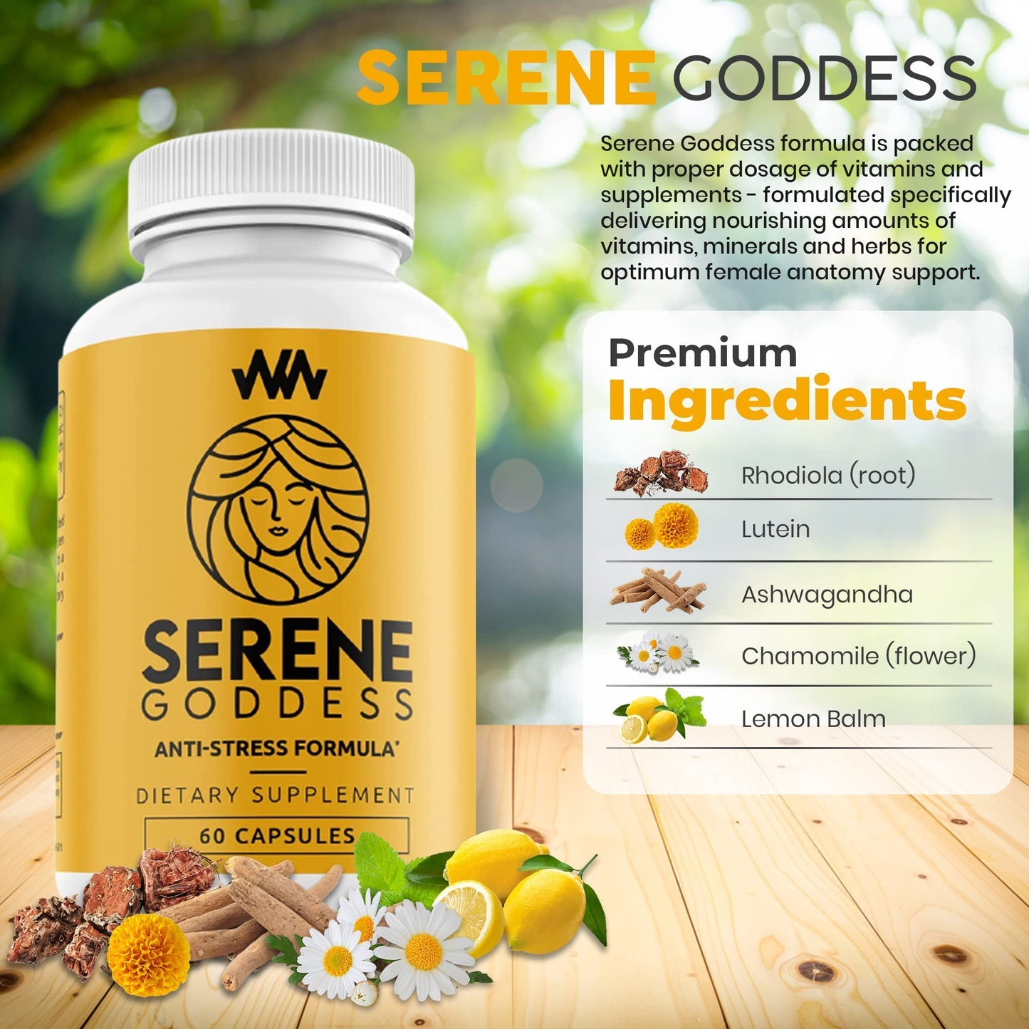 Warped Wellness Womens Supplement That Boosts Mood, Helps Relax The Mind & Body, Relieves Tension & Worries| Magnolia Bark for Female Specific Help| Serene Goddess | Vitamin Helps Boost Mood Warped WellnessBuy Supplements Australia