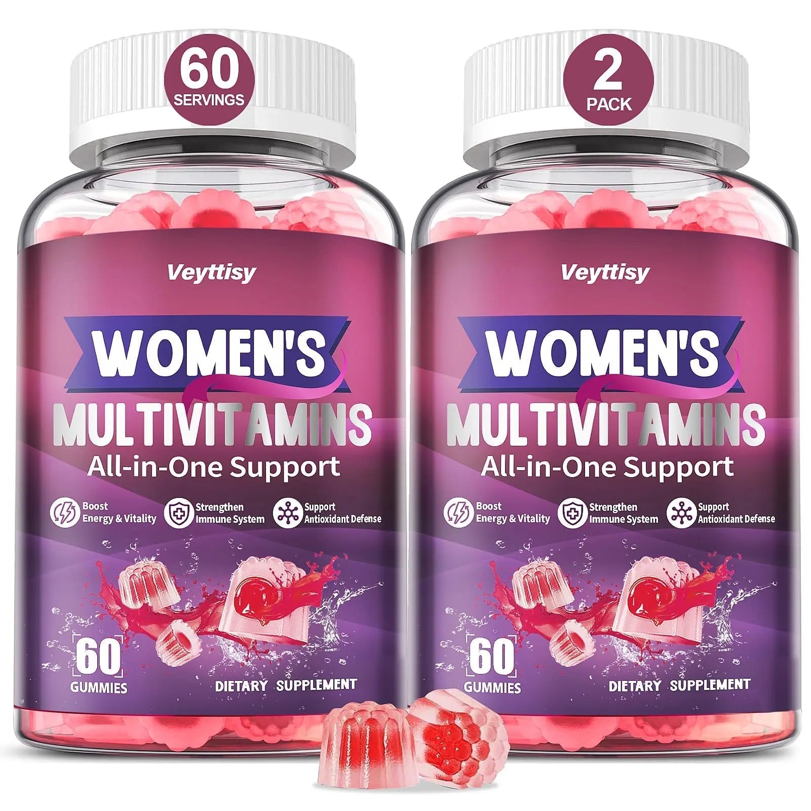 Veyttisy Methylated Multivitamin Gummy for Women - Womens Multivitamin Gummies with Vitamins A C D E, Methylated Folate, Biotin, B Complex VeyttisyBuy Supplements Australia