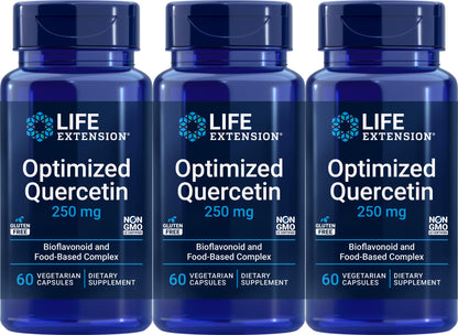 Life Extension Optimized Quercetin Capsules, 60 Vegetarian Capsules (Pack of 3) Life ExtensionBuy Supplements Australia
