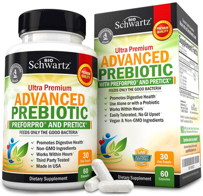 Prebiotics for Advanced Gut Health - Immune System Support & Dietary Fiber