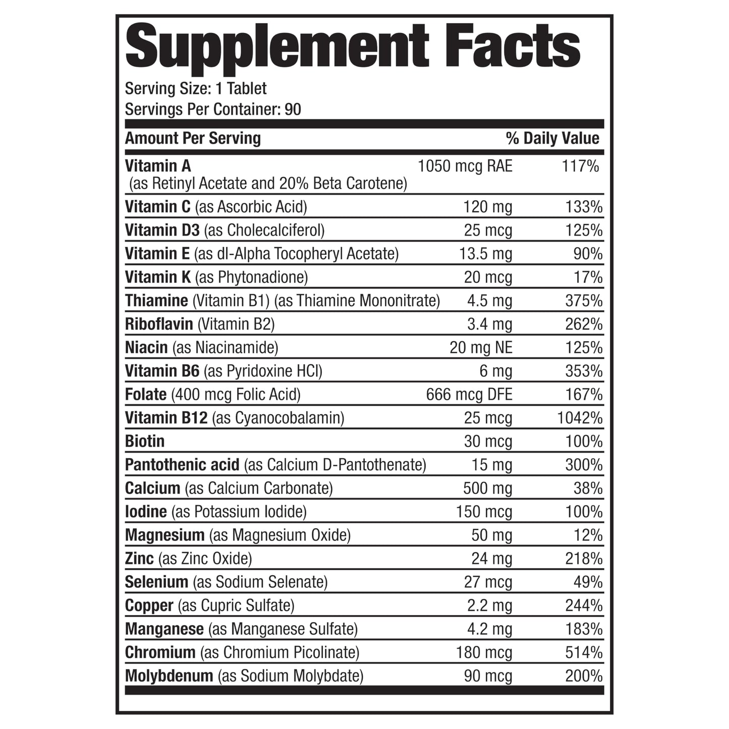 Bronson ONE Daily Women’s 50+ Complete Multivitamin Multimineral, 90 Tablets BronsonBuy Supplements Australia