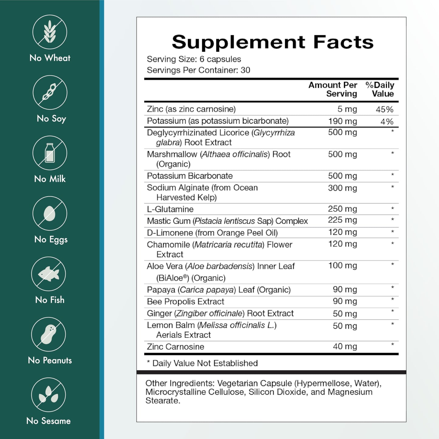 Natura Health Products Digest Mend Supplement - Encourages Healthy gastric microboime* - Featuring Deglycyrrhizinated Licorice (DGL), Aloe Vera, Marshmallow, Mastic Gum, & Chamomile (180 Capsules) Natura Health ProductsBuy Supplements Australia