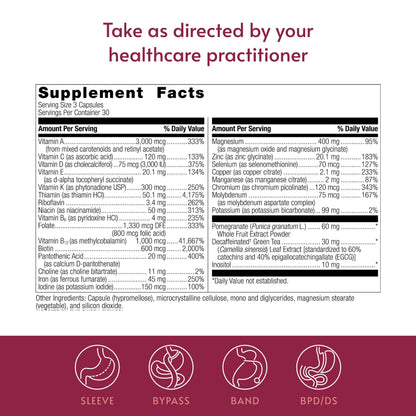 Bariatric Advantage Ultra Multivitamin with Iron - Ultra Multi with Iron - Capsule Format Multivitamin - Provides Full Complex of B Vitamins