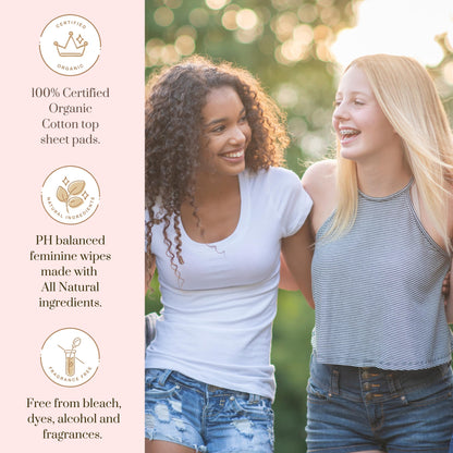 Organic 77 PC Period Kit Moon Box for Teens and Tweens - Organic Cotton Top Sheet Feminine Pads APOPPYCARYBuy Supplements Australia