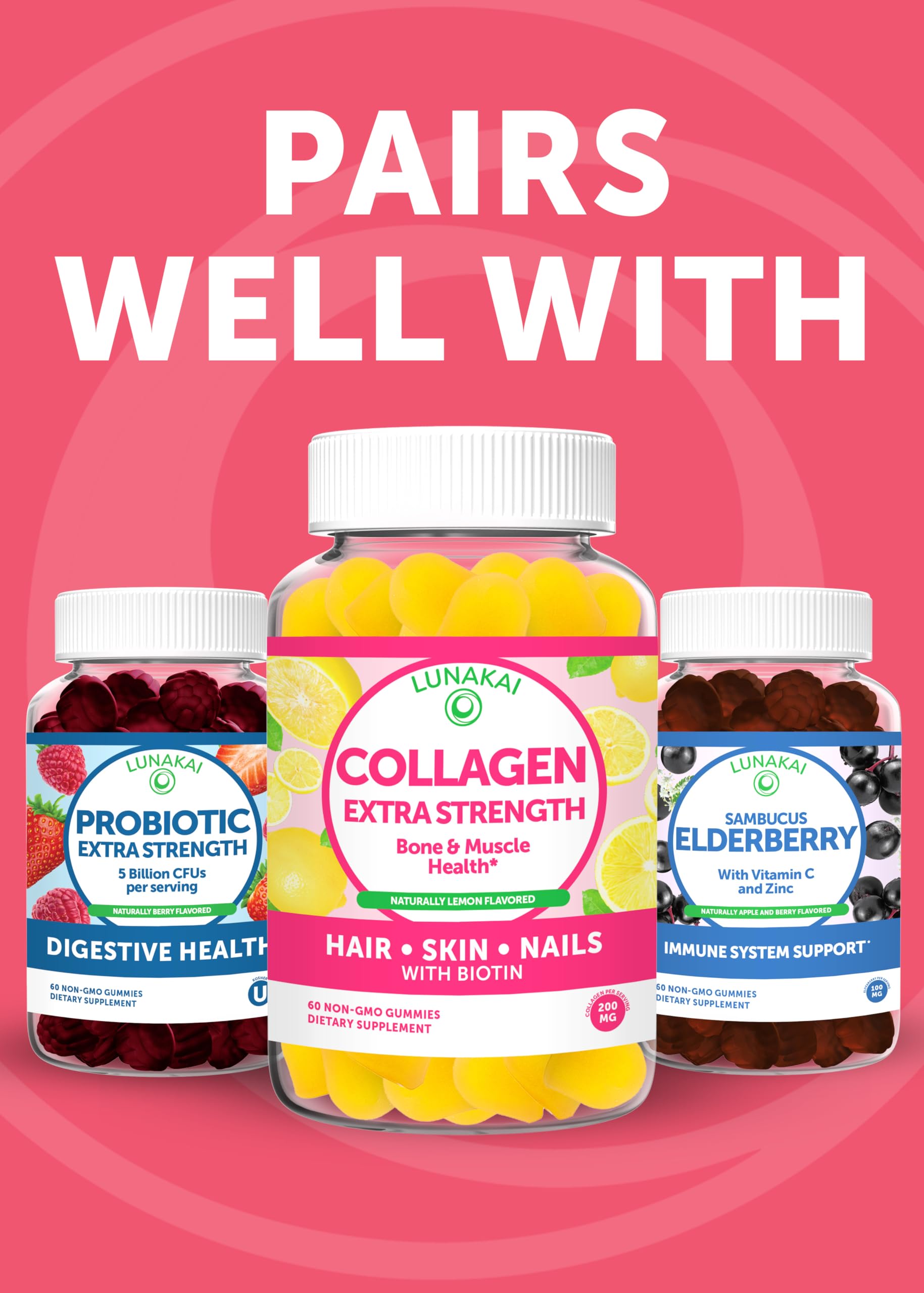 Lunakai USA Made Womens Multivitamin Gummies – Delicious Daily 16 Multi Vitamins for Women – Wellness, Energy & Essential Health Support, 60ct LunakaiBuy Supplements Australia