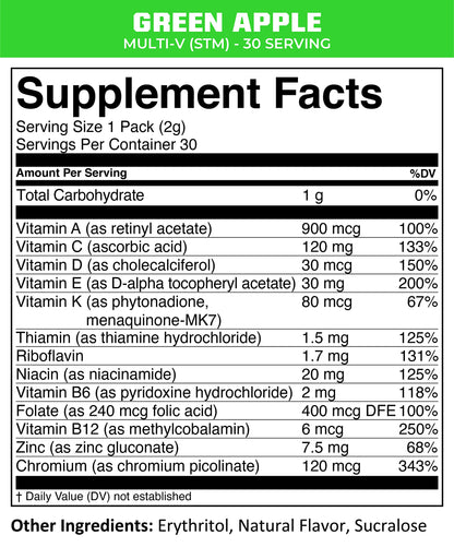 MTN OPS Multi‑V STM On‑the‑Go Daily Multivitamin for Men, Women & Kids – Straight‑to‑Mouth Vitamin C D3 B Zinc Packs – Gluten Free, Natural Flavors, 30 Servings MTN OPSBuy Supplements Australia