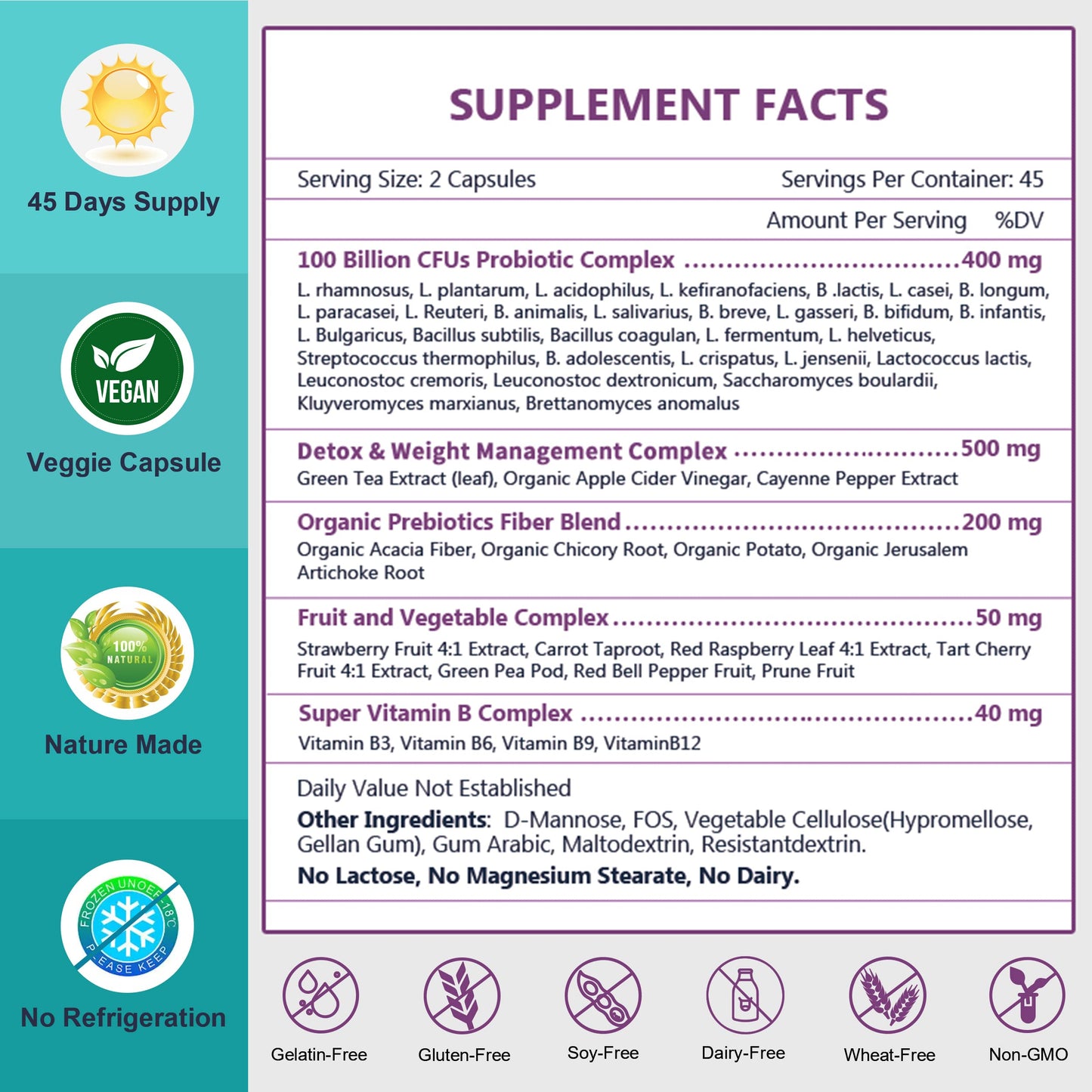 Probiotics for Women-Men-Kids Digestive Health, Prebiotics and Probiotics for Women NATURE TARGETBuy Supplements Australia
