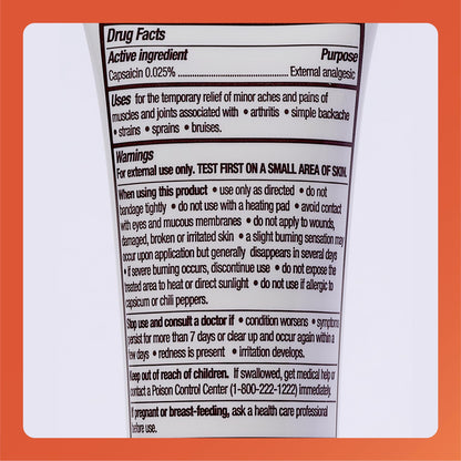 Rugby Capsaicin 0.025% Cream for Penetrating Pain Relief - 2.1 Oz (60g) (3 Pack) RUGBY LABORATORIESBuy Supplements Australia