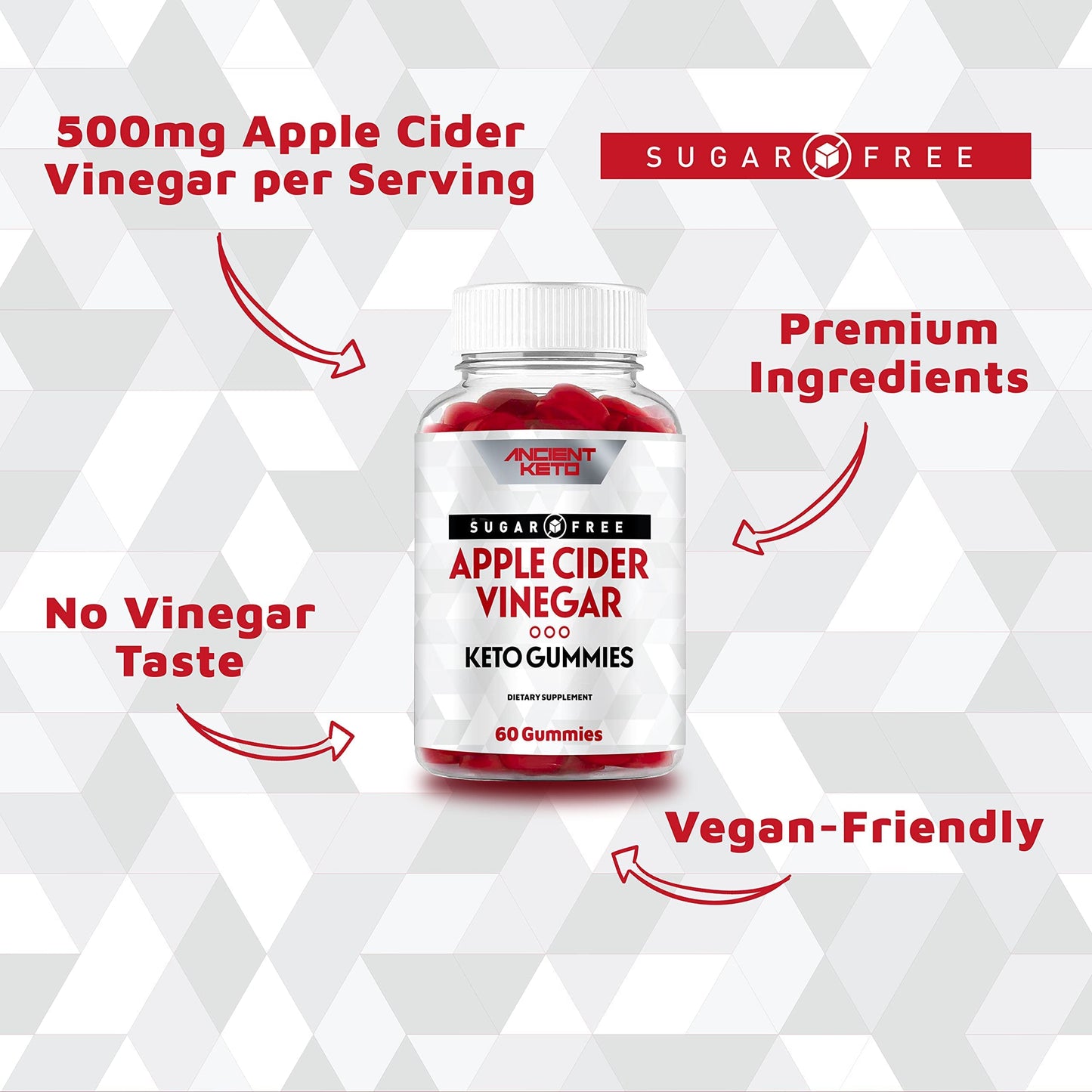 Ancient Keto Sugar Free Keto ACV Gummies, Apple Cider Vinegar Gummy Ancient KetoBuy Supplements Australia