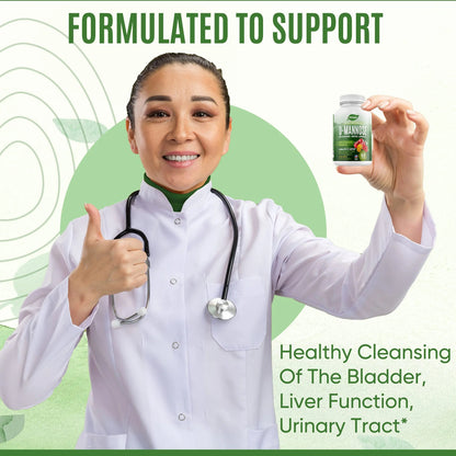 YEVANI 100% Pure D-Mannose Capsules 1000 mg with Cranberry, Hibiscus, and Dandelion Extract, Fast Acting Professional UTI Prevention Formula for Urinary Tract Health and Bladder Support YEVANIBuy Supplements Australia