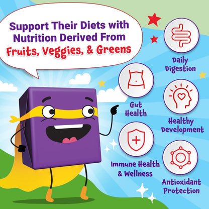 Force Factor Kids Superfood Super Chews, Kids Vitamins C & D, Immune Support Supplement with Antioxidant Support from Powdered Fruits & Veggies Force Factor