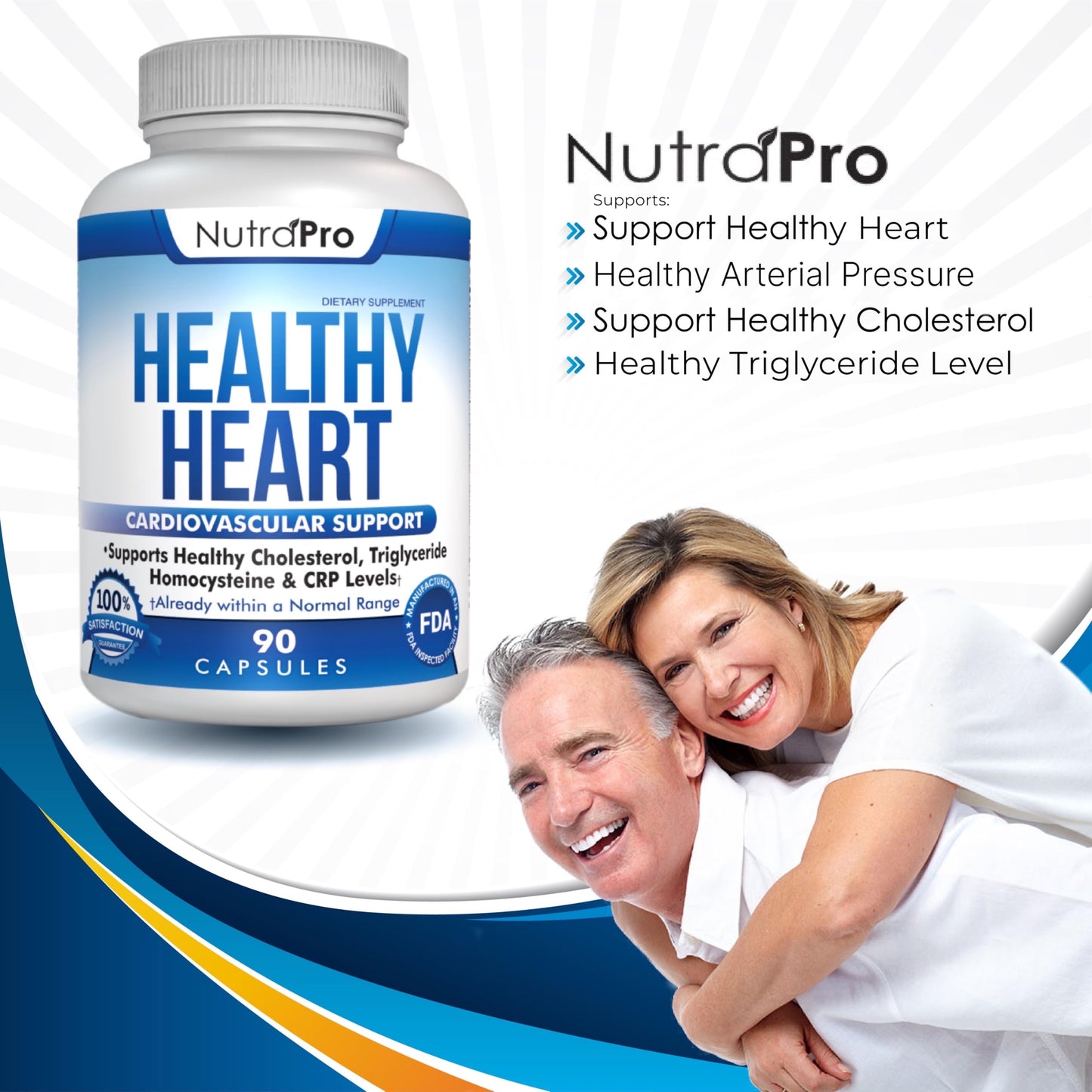 NutraPro Healthy Heart - Heart Health Supplements & Arteries Support .Healthy Cholesterol and Triglyceride. GMP Certified. NutraProBuy Supplements Australia