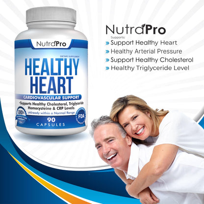 NutraPro Healthy Heart - Heart Health Supplements & Arteries Support .Healthy Cholesterol and Triglyceride. GMP Certified. NutraProBuy Supplements Australia