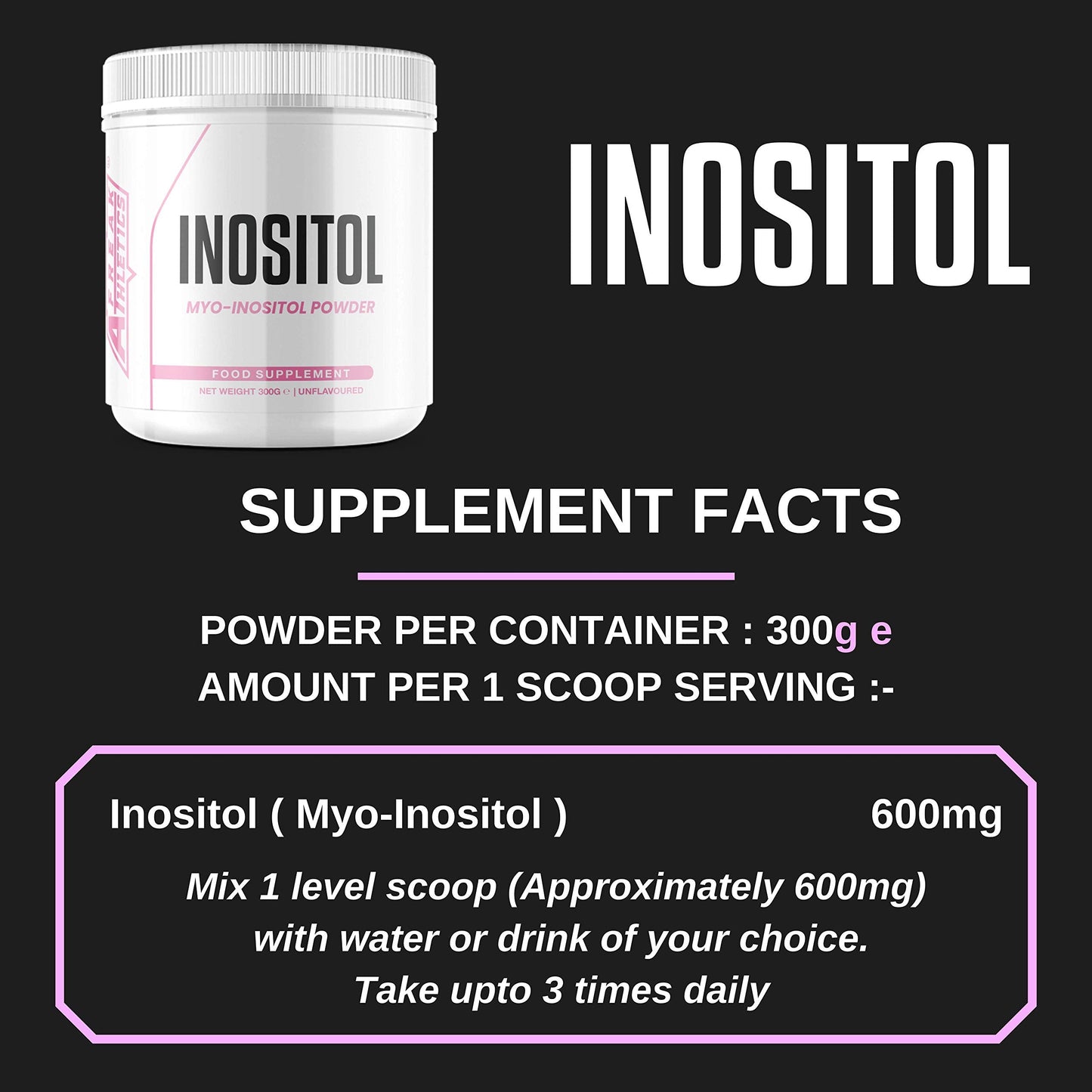 Inositol (Myo-Inositol) Powder 300g | Premium Myo Inositol Powder - Supports Women Freak AthleticsBuy Supplements Australia