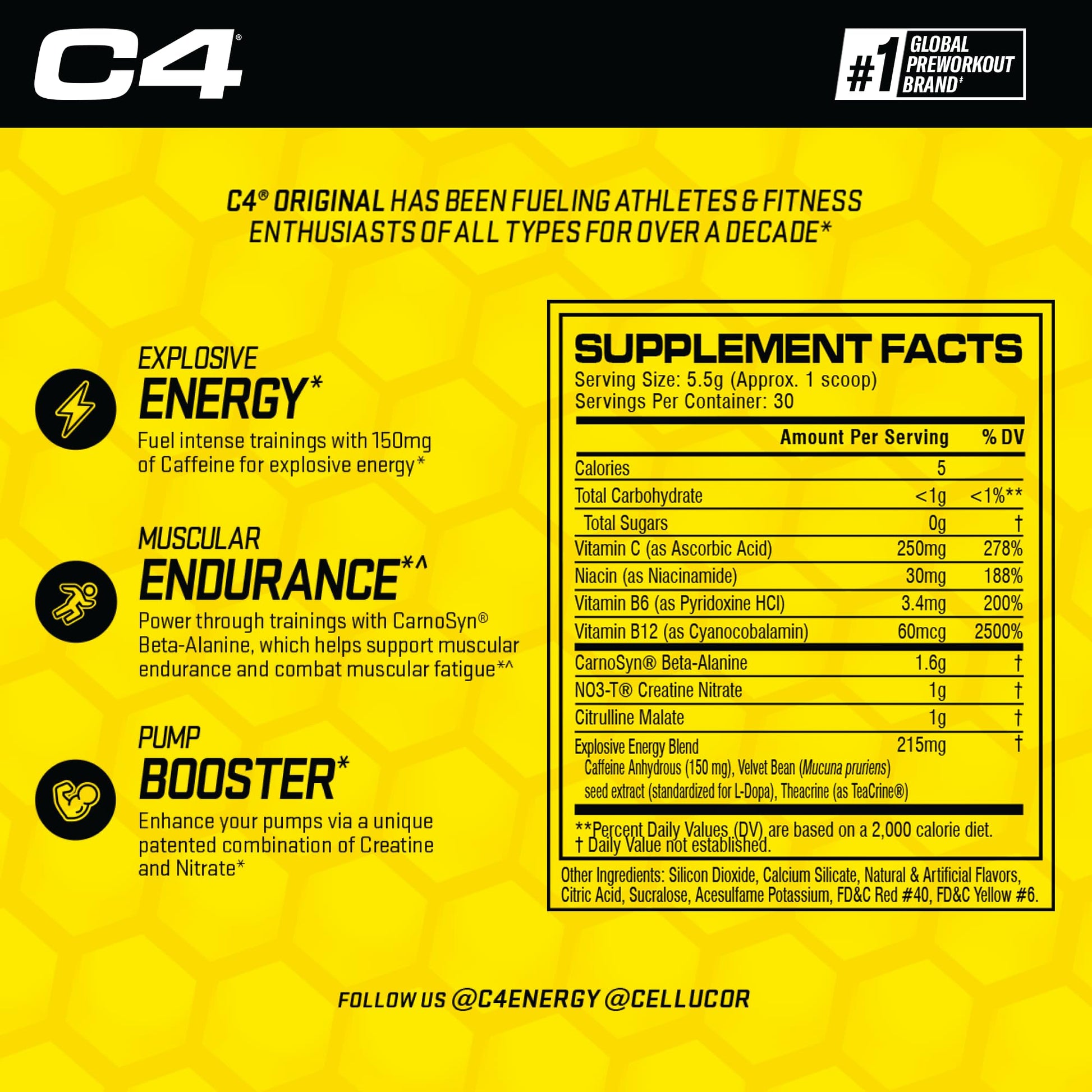 Cellucor C4 Original Pre Workout Powder Strawberry Watermelon Ice Sugar Free Preworkou CellucorBuy Supplements Australia