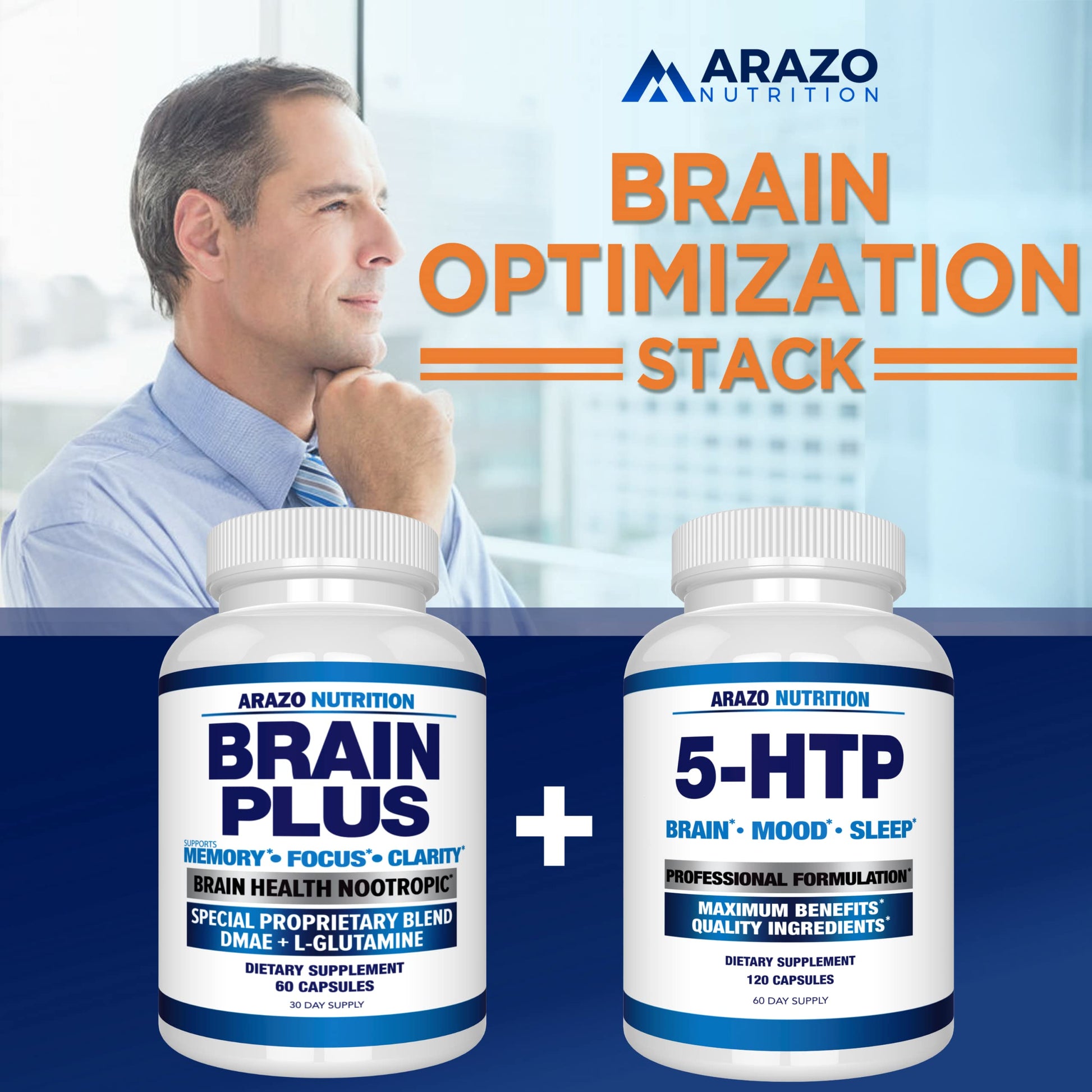 Arazo Nutrition Premium Brain Function Supplement – Memory, Focus, Clarity – Nootropic Booster with DMAE, Bacopa Monnieri, L-Glutamine, Multi Vitamins, Multi Minerals Arazo NutritionBuy Supplements Australia