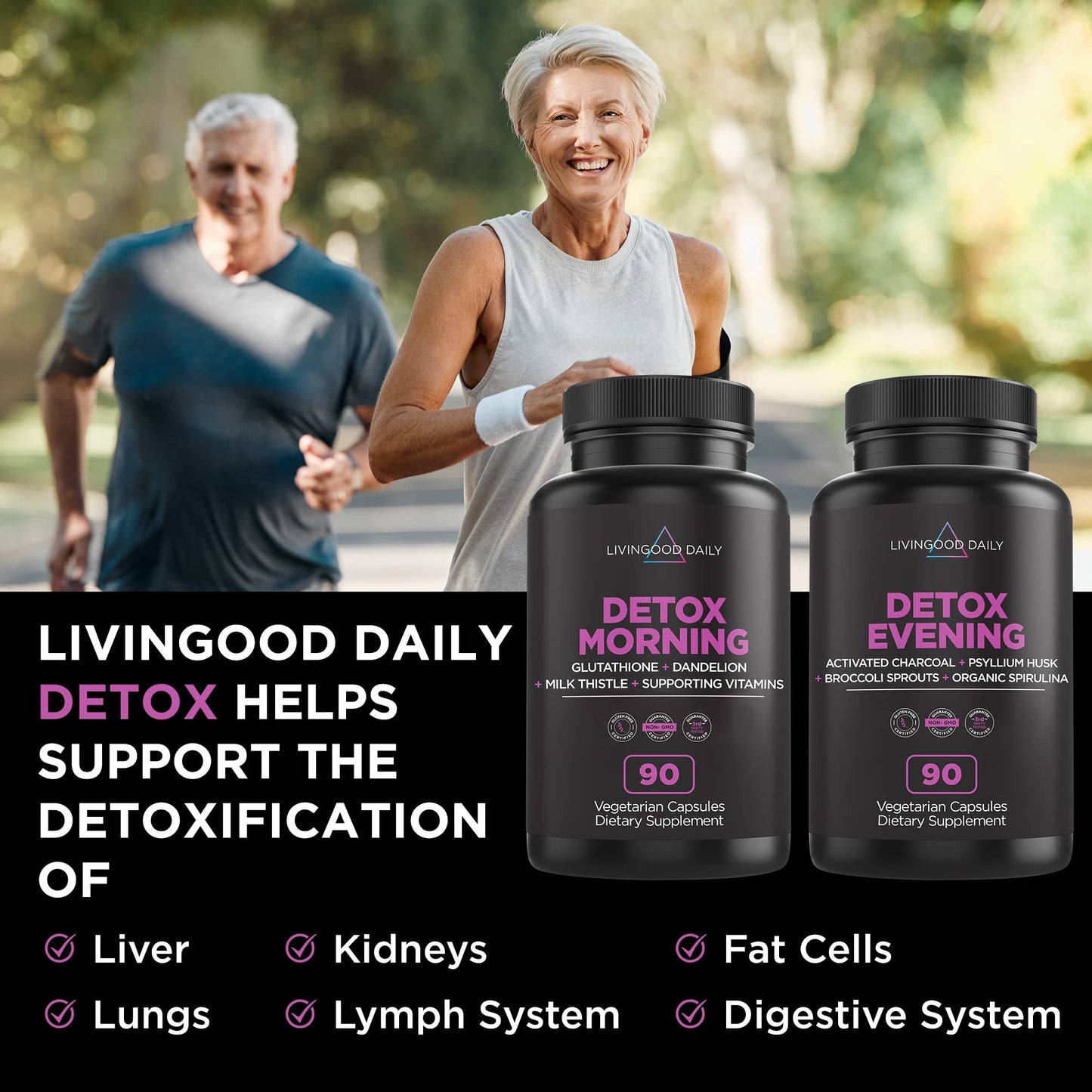 Livingood Daily Detox Pills - Full Body Detox Cleanse for Women & Men with Milk Thistle Livingood DailyBuy Supplements Australia