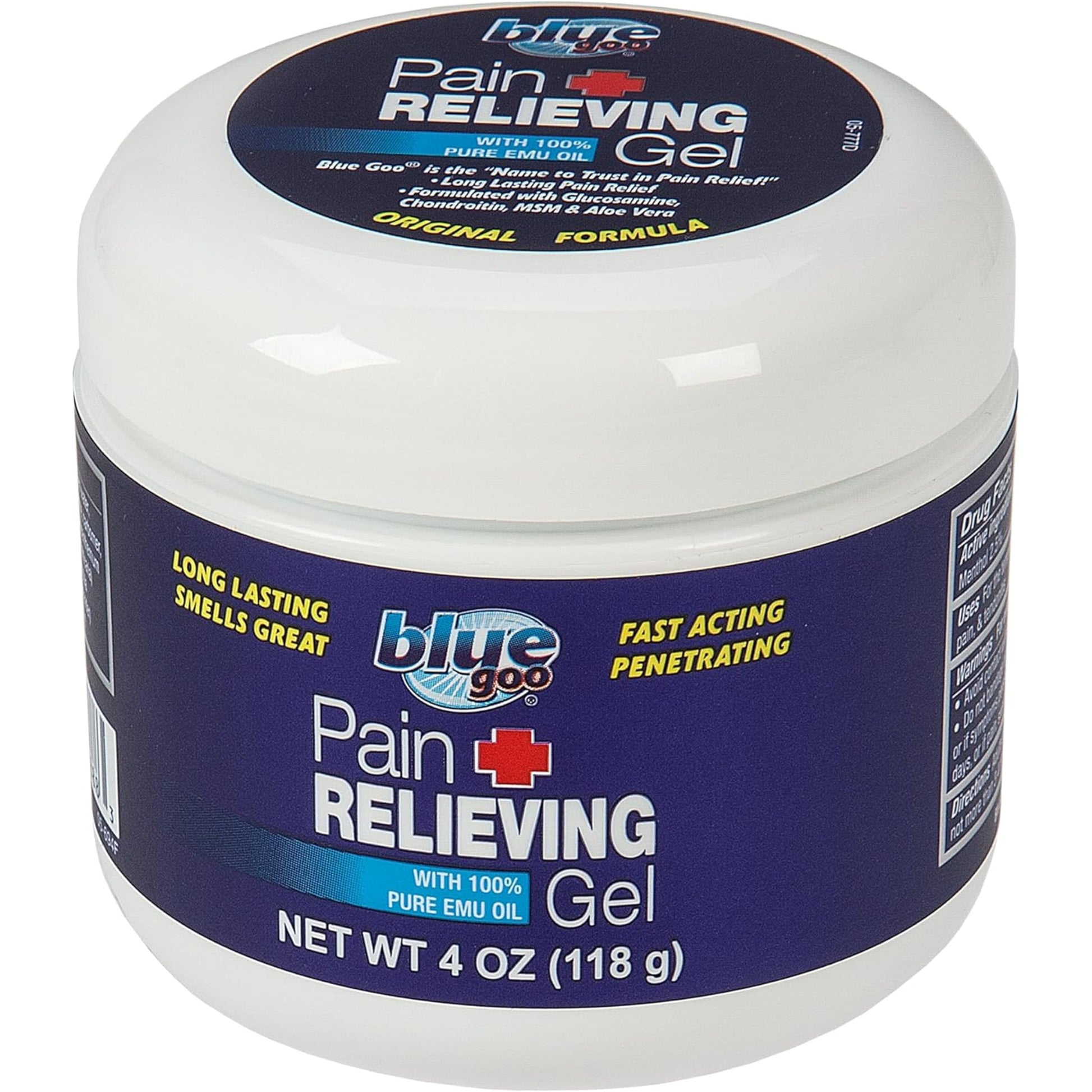 Blue Goo Pain Relieving Gel – Relief for Back, Neck, Muscle and Joint Pain, Fast-Acting Cooling and Soothing Relief with 100% Pure Emu Oil, 4 oz (1 Pack) Blue GooBuy Supplements Australia