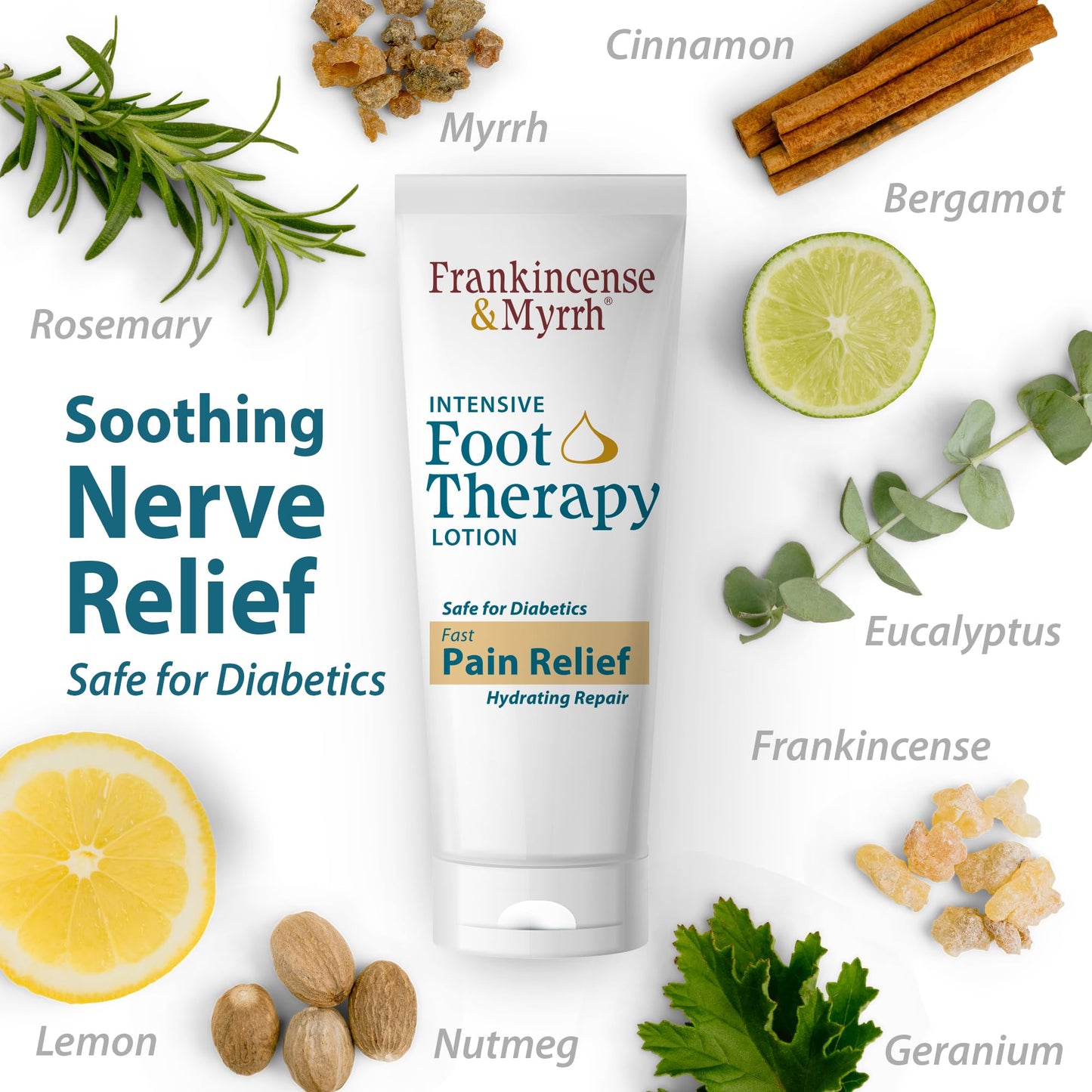FRANKINCENSE & MYRRH Foot Pain Relief Cream - Intensive Foot Therapy Lotion - Diabetic Nerve Pain Relief Cream | Restless Leg Syndrome | Frankincense Essential Oil, 3 Ounce (2-Pack) FRANKINCENSE & MYRRHBuy Supplements Australia