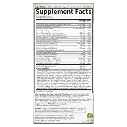 Garden of Life Organics Organic Multivitamin for Women - Womens Multi with Vitamin C, D, Folate, B6, B12, Biotin, Iron Garden of LifeBuy Supplements Australia