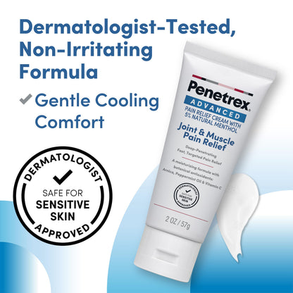 Penetrex Advanced Joint & Muscle Pain Relief Cream, 2 Oz - Natural Menthol 5% External Analgesic with A Blend of Antioxidants: Arnica, Peppermint Oil & Vitamin C PenetrexBuy Supplements Australia